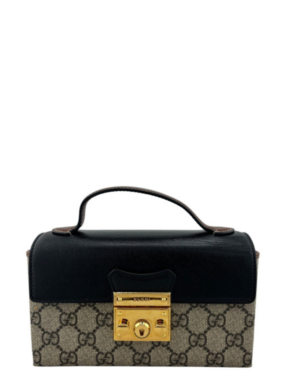 Gucci GG Supreme Mini Padlock Top Handle Purse